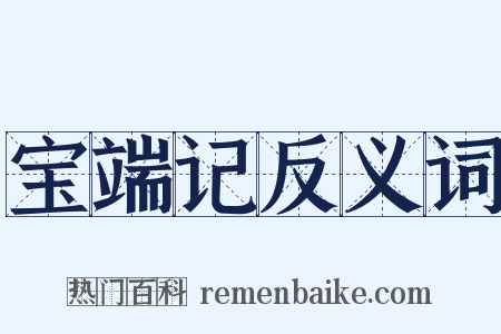 宝端记反义词是什么意思的图片